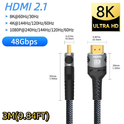 High Refresh Rate 8K@120Hz HDMI 2.2 Cable 96Gbps Supports 4K@240Hz 2K@360Hz HDR eARC for PS5 Xbox Switch TV Laptop