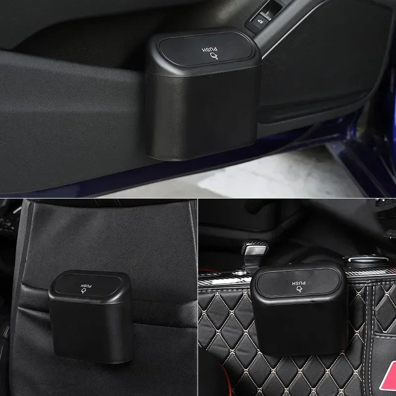 Car Trash Can with Lid Universal Vehicle Mini Leakproof Garbage Bin Car Organizer Storage for Front Back Seat Vehicle supplies