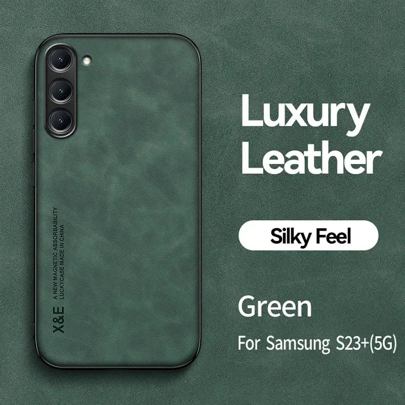 Magnetic Leather Case For Samsung Galaxy S23 S26 S24 S25 Edge S25 FE Plus Ultra S24FE S23FE 5G Shockproof Silicone Case Cover