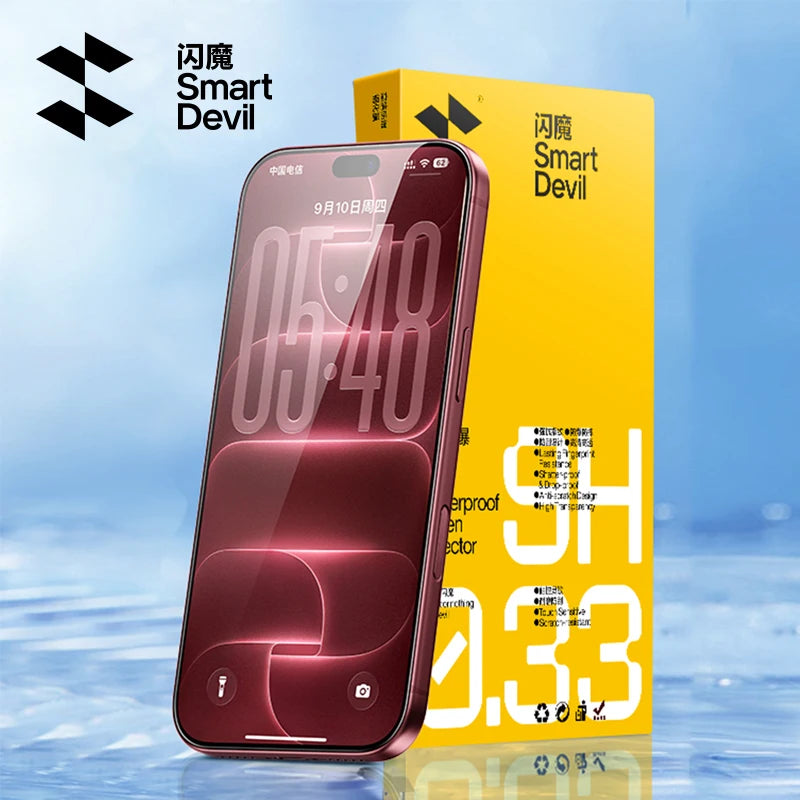 SmartDevil 2/3 pcs Screen Protector HD for iPhone 18 Pro Max 17 Pro 16 Anti-fingerprint Tempered Glass Film for iPhone 16 Pro 15