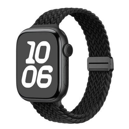Braided Loop for Apple Watch 38 40 41 42 44 45 46 49mm for Woman Magnetic Nylon Elastic Replacement for Iwatch Series10 9 8 7 6