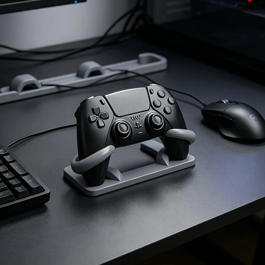 minimalism Game Controller Holder 3D Printed Anti-Slip Desk Stand Universal Gamepad Mount PS5 PS4 Xbox Gaming Desktop Organizer