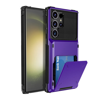 Flip Cards Solt Wallet PC Case For Samsung Galaxy S24 Ultra S23 Plus S22 S21 A15 A25 A35 A55 5G A16 A06 Armor Funda Stand Cover