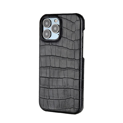 Ultra Thin Crocodile Leather Back Case For iPhone 17 16 15 14 13 Pro Max Shockproof Cover