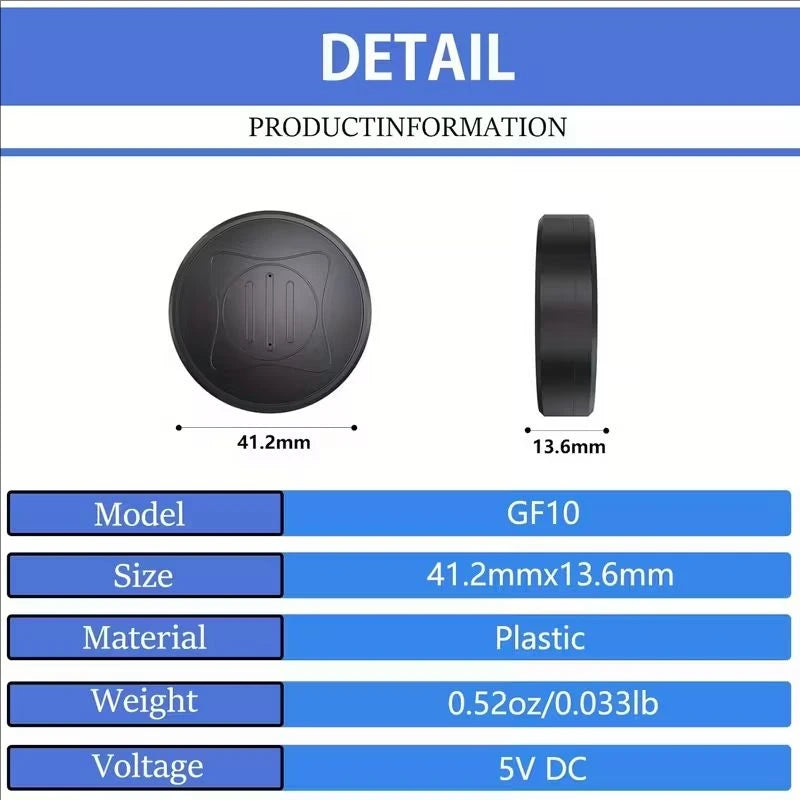 GF10 Mini GPS Tracker Real-time GPS Tracking Device Anti-Theft Alarm Anti-lost Locator Strong Magnetic GPS Tracker Free APP