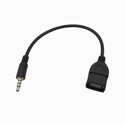 3.5mm Male AUX Audio Jack Plug to USB 2.0 Female Converter Cable 15cm Audio Conversion Line Car AUX Line