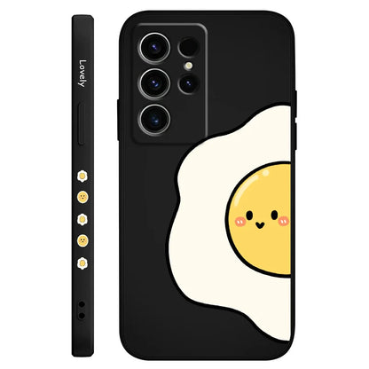 Tomato And Egg Phone Case For Samsung Galaxy S25 S24 S23 S22 S21 S20 S10 S10E Ultra Plus FE Note 20 Ultra Plus Cover