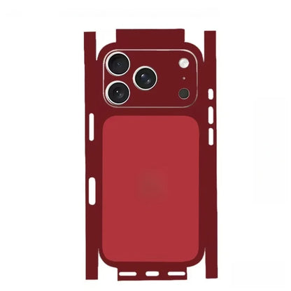 For Apple iPhone 17 16 15 14 IPhone13 Pro Max Full Body Wrap Decal Skin 3D Plain Color Rear Protective Sticker Film
