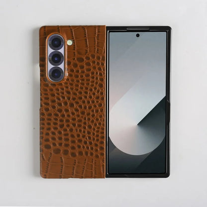Luxury Hand Crafted Genuine Leather Case For Samsung Galaxy Fold 6 Fold5 3 Mobile Phone Cover Galaxy Z Flip6 Back Shell Coque