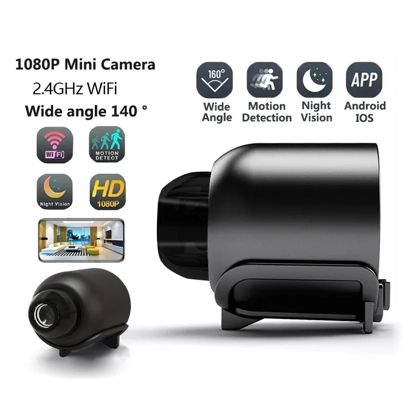 1080P HD Mini WiFi Camera Indoor Safety Security Surveillance Baby Monitor Night Vision Camcorder IP Cam Audio Video Recorder