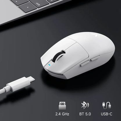 MCHOSE G3 V2 Wireless Gaming Mouse PAW 3395 Sensor Tri-mode 800mAh All-Around Grip Omron Mechanical Switches TTC Silver Wheel