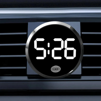 Fashionable Car LED Clock Touch-Control Dashboard Watch with LED Display Light for Fridge RV Classroom Travel Vehicle