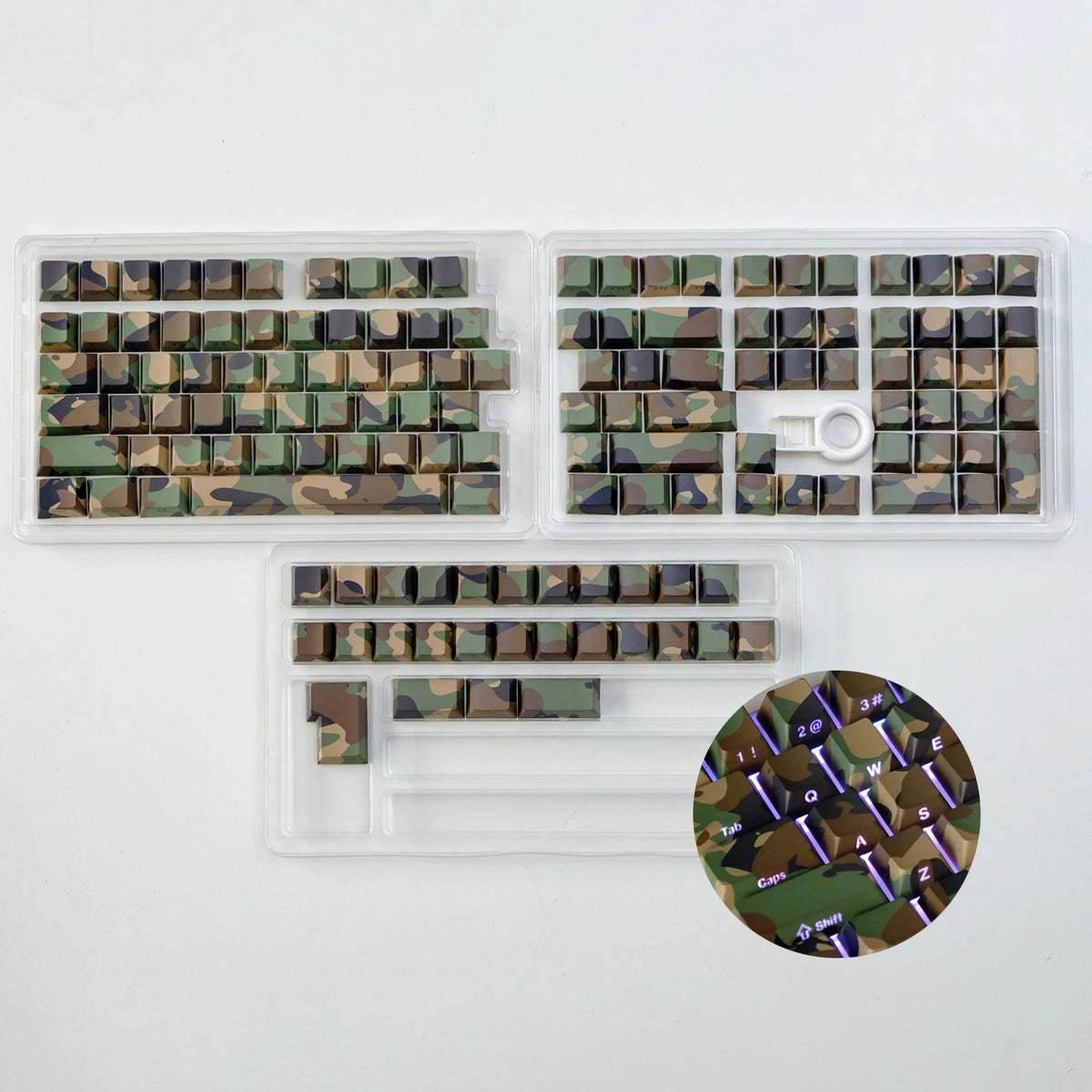 Kanagawa Themed Top/Side Printed RGB Backlit Keycaps 125 Keys Dye Sub PBT Keycaps Cherry Profile for Cherry MX Swtches Keyboard