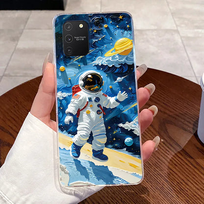 Casing For Samsung S10 Lite Case G770F Aesthetic Cute Cat Fashion Transparent Back Cover For Samsung Galaxy S10 Lite Phone Case