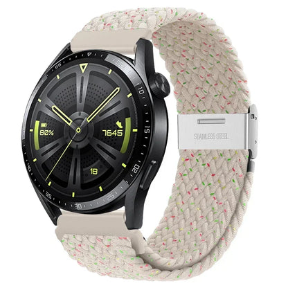 20 22mm Strap for Samsung Galaxy Watch 7 6 5 4 Band 40/44mm 5Pro Active 2 Gear S3 Braided Elastic Bracelet for Huawei GT2/3 4Pro