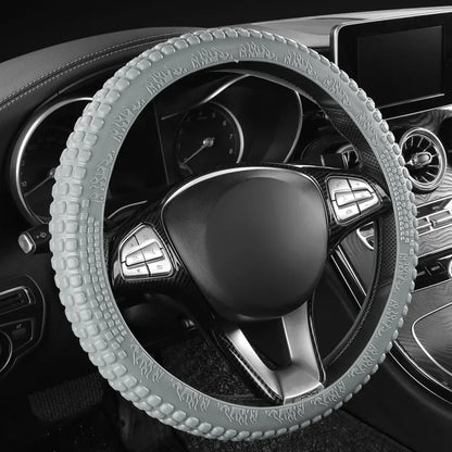 Universal Elastic Car Silicone Steering Wheel Cover Tire Texture Soft No Inner Ring Steering Wheel Automobiles Accessories