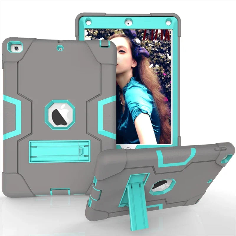 Armor Stand Shockproof Kids Tablet Case for IPad Air 10.2 10.5 11 12.9 Inch 2021 I Pad Pro 9.7 Mini 6 5 4 3 2 7th 8th 9th Cover