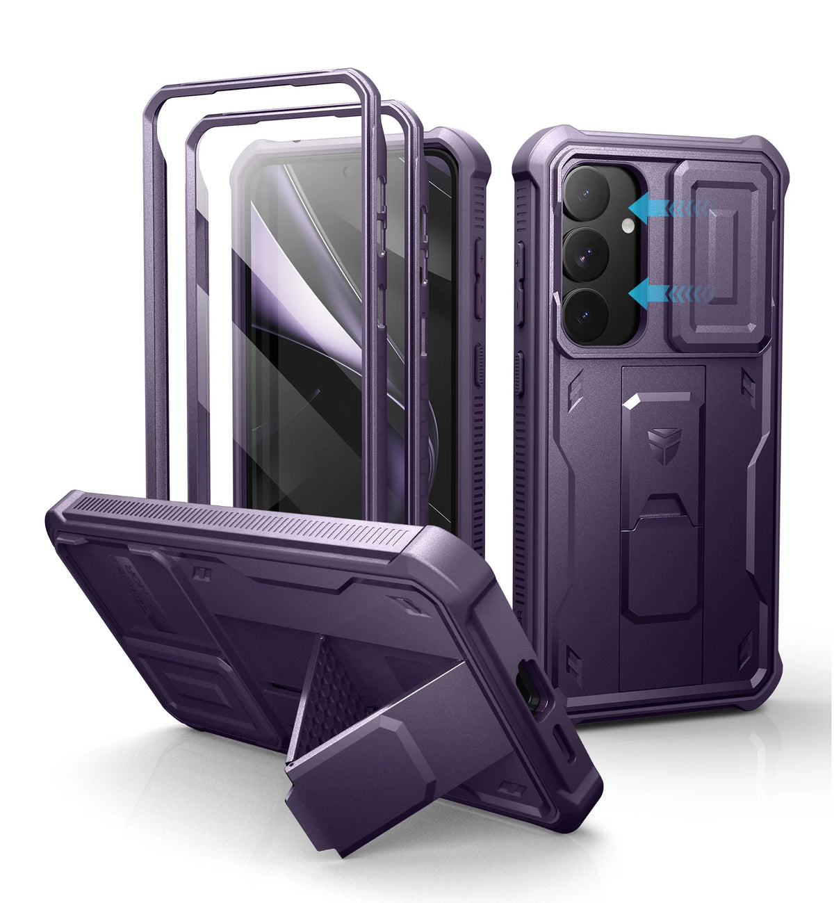 Dexnor For Samsung Galaxy S25/S25 Plus/S25 Ultra /S25 Edge 2025Case Full Body Shockproof Camera Cover &Built-in Screen Protector Kickstand