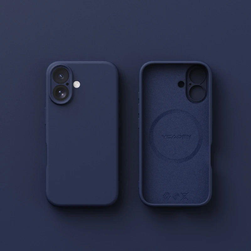 Original Liquid Silicone Magnetic Phone Case For iPhone 17Air 16 Plus 15 14 13 12 17 Pro Max Magsafe Wireless Charge Matte Cover