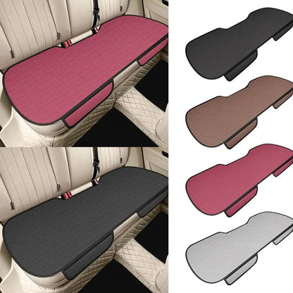 Universal Breathable Car Seat Cushion Ice Silk Non-slip Rear Seat Cushion Wear-resistant Solid Color Auto Protector Mat Pad