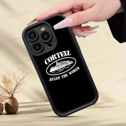 The World-C-Corteizs Phone Case iPhone 16 Plus 15 11 14 12 13 17 Pro Max Shockproof Soft Cover