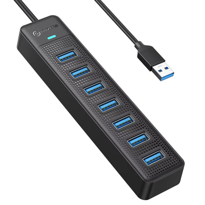 PHIXERO 7 in 1 USB HUB 3.0 Type C 7 Ports Multi Splitter Adapter OTG USB Power Adapter for Macbook Pro 13 Air Mi Pro PC Laptop