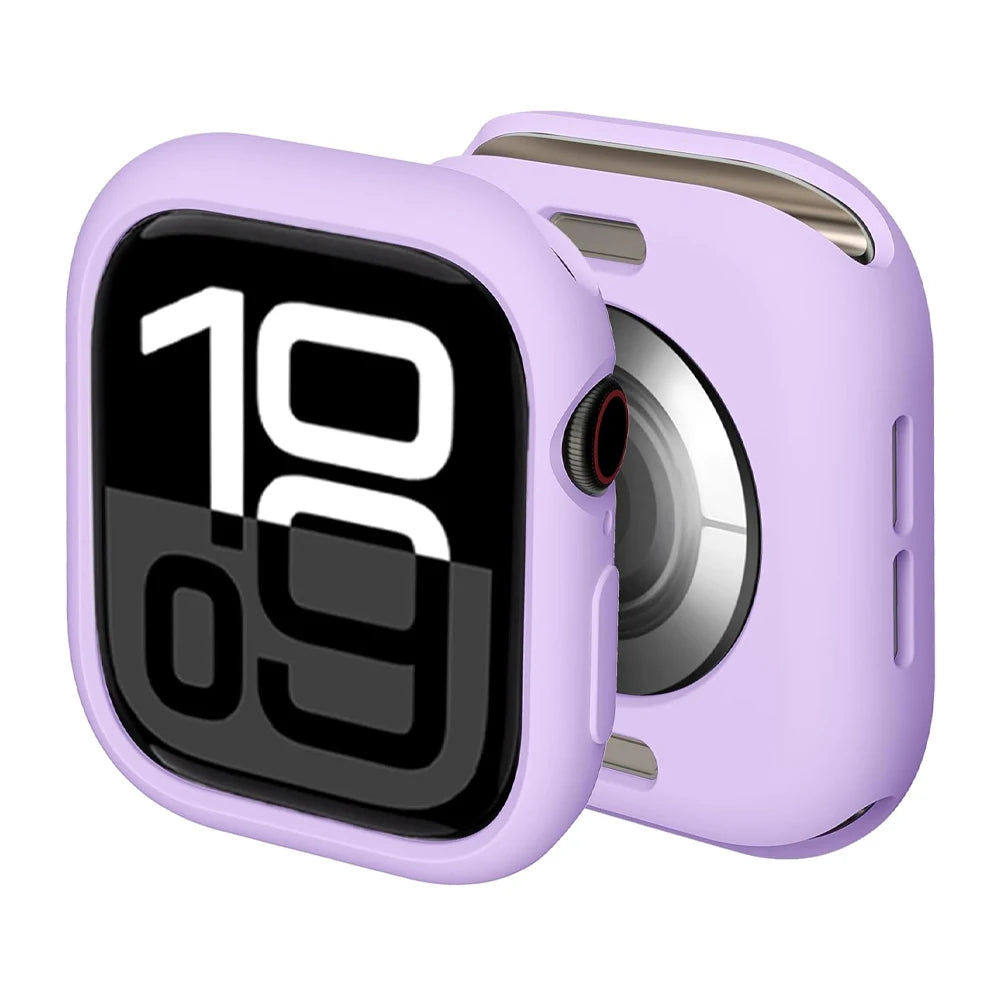 Soft Silicone Case for Apple Watch Band 46mm 45 44 42mm 41 40mm Accessories Protectector iWatch Series SE 12 11 10 9 8 7 6 Cover