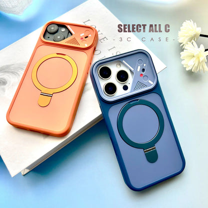 For IPhone 17Air 11 12 13 14 15 16 17 18 Pro Max Plus For Magsafe Dynamic Mecha Magnetic Phone Case Metal Stand Shockproof Cover