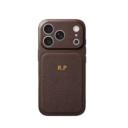 Personalise Gold Silver Initials Letter Leather Case For Iphone 15 14 13 17 pro max 14 16 Plus 17air Luxury Lens Protextion Case