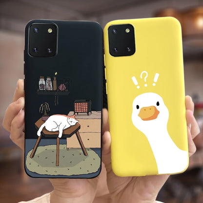 For Samsung Galaxy Note10 Lite Case SM-N770F 6.7'' Popular Candy Painted Cover Soft TPU Phone Case For Samsung Note 10 Lite Bags