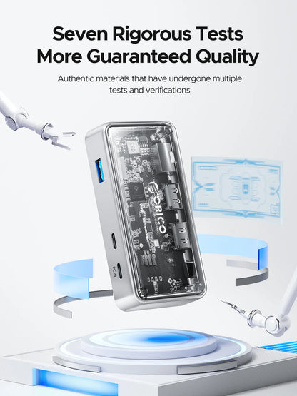 ORICO 10Gbps USB C HUB 4K60Hz Type-C to HDMI-compatible USB 3.0 Adapter Metallic Docking Station for Macbook iPad Pro Laptop Hub