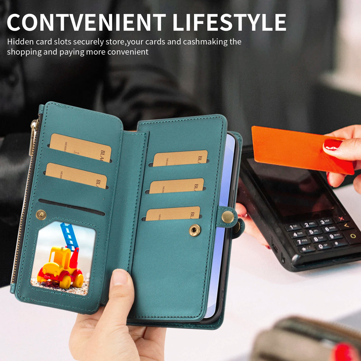 Wallet Protective Case for Samsung S26/S25/S24/S23/S22/S21 Ultra Cross-Shoulder Strap Protective Cover with Multiple Card Slots for Coins Faux Leather Phone Case