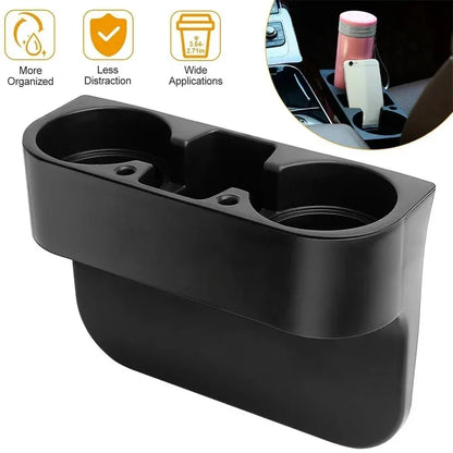 Car Cup Holder Seat Gap Organizer Storage Middle Box Auto Water Double Both Cup Drink Bottle Can Phone Keys Storage Holder Stand
