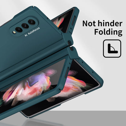 with Touch Pen For Samsung Galaxy Z Fold 7 6 SE 5 5G Case Hinge Pen Slot Front Screen Glass Protect Capa Z Fold 2 3 4 Cover