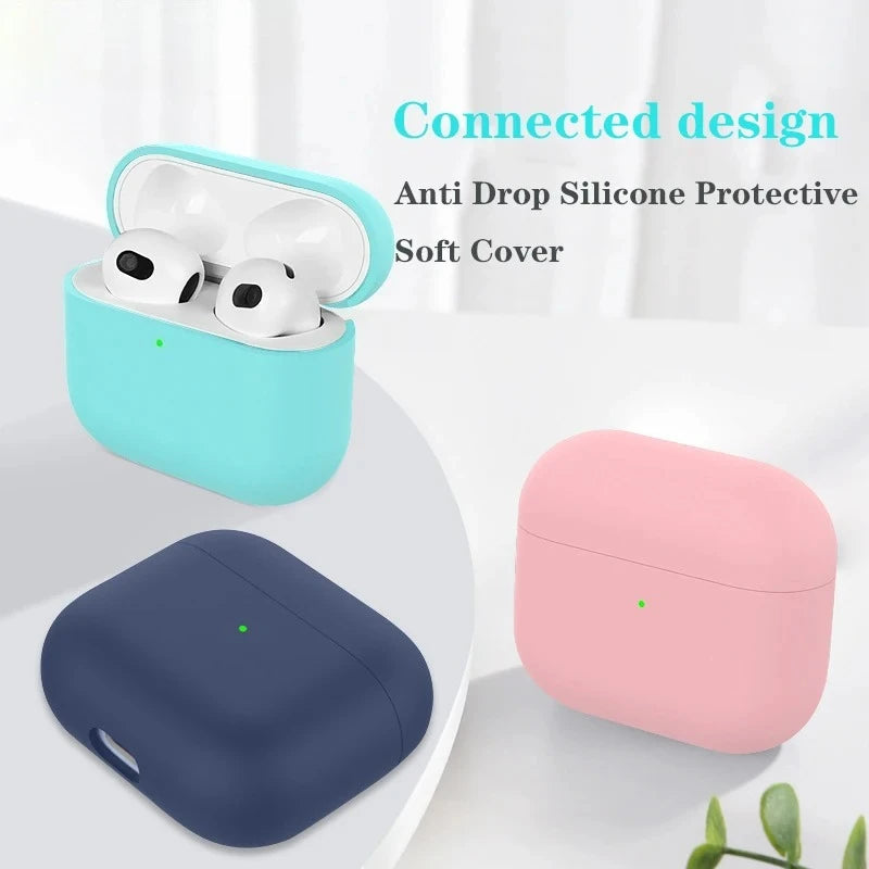 Liquid Silicone Soft Earphone Case for AirPods Pro 3 2 2025 Generation Air Pods 5 4 1 Pro3 Pro2 3rd Gen Headphone Cover Sleeve
