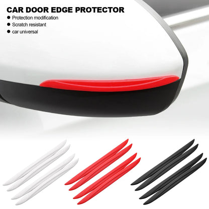 4PCS / Set Universal Scrape Guard Bumper Guards Car Door Edge Protector Rearview Mirror Protection Sticker Protective Strip