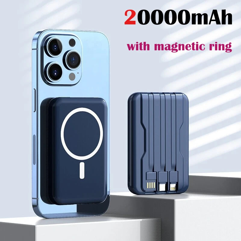 Taepiaai Magnetic Power Bank for Magsafes 20000mAh Wireless PD 22.5W Fast Charger Powerbank External Battery for IPhone Samsung