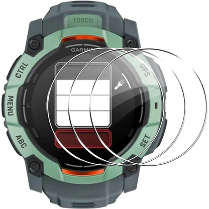 3pcs Tempered Glass For Garmin Instinct 3 AMOLED/Solar 45mm/50mm Screen HD/Scratch Resistant Protector Film Accessories
