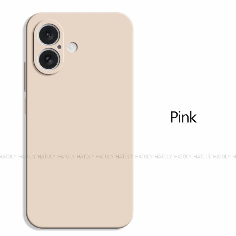 For iPhone 16 Case iPhone 16 17 Pro Max Cover Original TPU Luxury Shockproof Liquid Silicone Protective Phone Cover iPhone 16