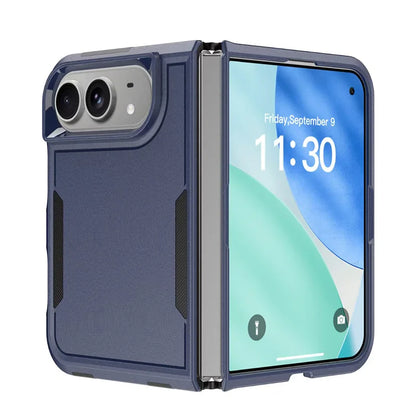 Color Blocking Soft Silicone Anti Drop And Anti Collision Folding Phone Case For IPhone Duo Portable Armor Protection Case