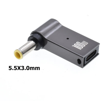100W USB Type C Fast Charging Adapter Plug Connector Universal USB C Laptop Charger Converter for Dell Asus Hp Acer Lenovo