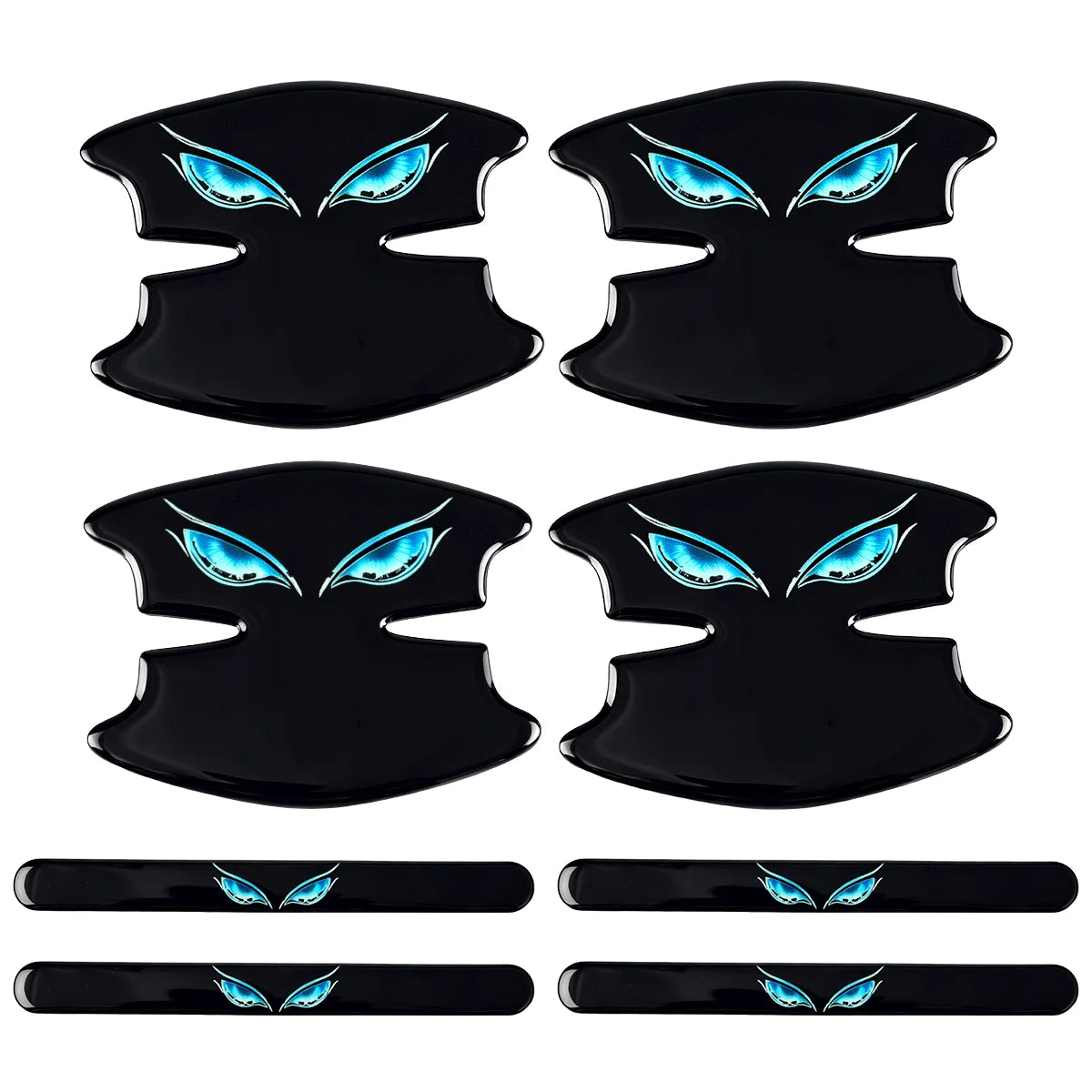 8Pcs Universal Car Door Handle Bowl Anti-Scratch Stickers Evil Eye Pattern Protector Decals For Sedan SUV Pickup Auto Accessorie