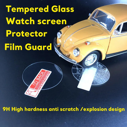 2Pcs 24mm to 43mm Watch Tempered Glass Screen Protector Smart Watch Protective Screen Film Guard Anti Scratch Crystal