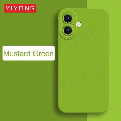 For iPhone16 YIYONG Silky Liquid Silicone Soft Cover For iPhone 16 15 14 12 13 Pro Max iPhone15 Plus iPhone13 Mini SE Phone Case