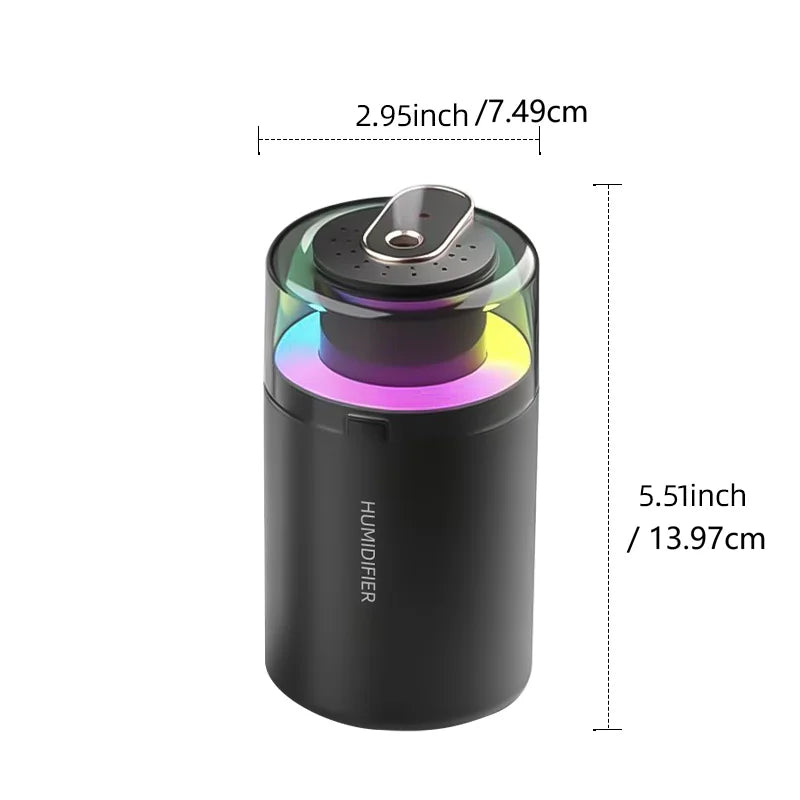 USB Starry Sky Car Humidifier & Aroma Diffuser, Mini Portable Nebulization Air Freshener with RGB Light, Fits Car, Home, Office