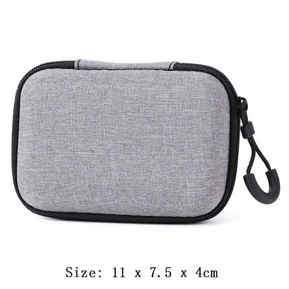 Portable Zipper Earphone Case Bag for Airpod Earpods KZ BA10 AS10 ES4 Charging Cable Accessories Mini Carrying Storage Bag Pouch