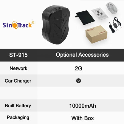 New 4G Waterproof ST-915 10000mAH Battery GPS Tracker Vehicle Track Locator Magnet Long Standby Real Time  Position APP