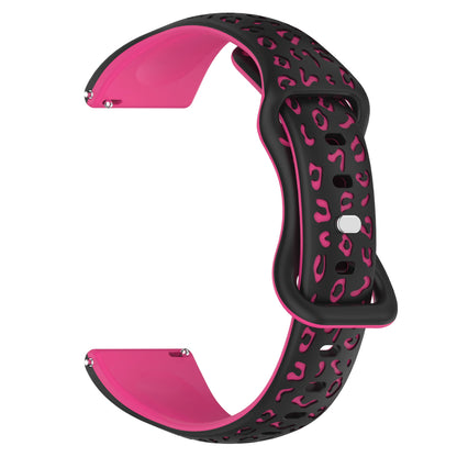 Silicone Leopard Engraved Watch Band, Soft Breathable Sport Strap, 16/18/20/22MM Compatible with Amazfit GTR, Huawei, Xiaomi