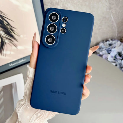 For Samsung Galaxy S26 S25 S26Plus S26Ultra Edge S24 S23 S22Ultra FE Case Soft Original Liquid Silicone Shockproof Phone Cover