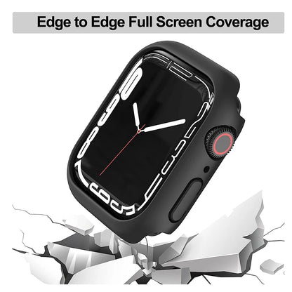 Tempered Glass+Case for Apple Watch Ultra 4 3 2 49 45 41 40 44 42 46mm PC Bumper Protector cover For iWatch 12 11 10 SE 9 8 7 6